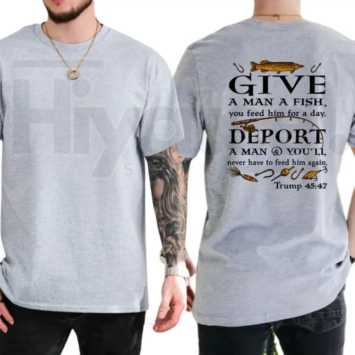 "Give A Man A Fish" – Funny Sarcastic Republican Political Top