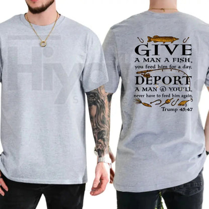 "Give A Man A Fish" – Funny Sarcastic Republican Political Top