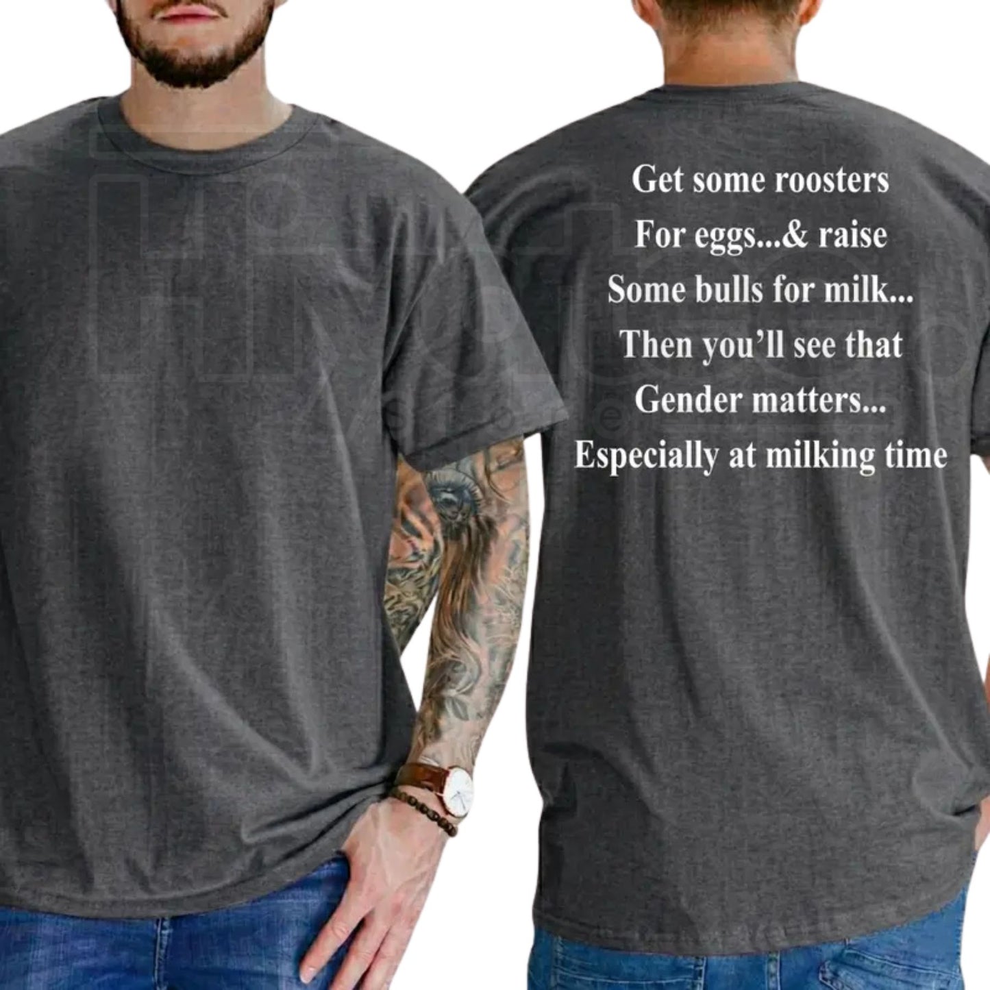 Roosters And Bulls Gender T-Shirt – Funny Conservative Political Patriotism Graphic Tee