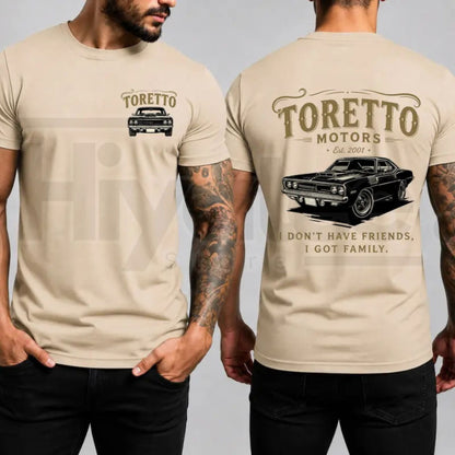 Toretto Motors Vintage Racing T-Shirt – Muscle Car Street Racing Graphic Tee