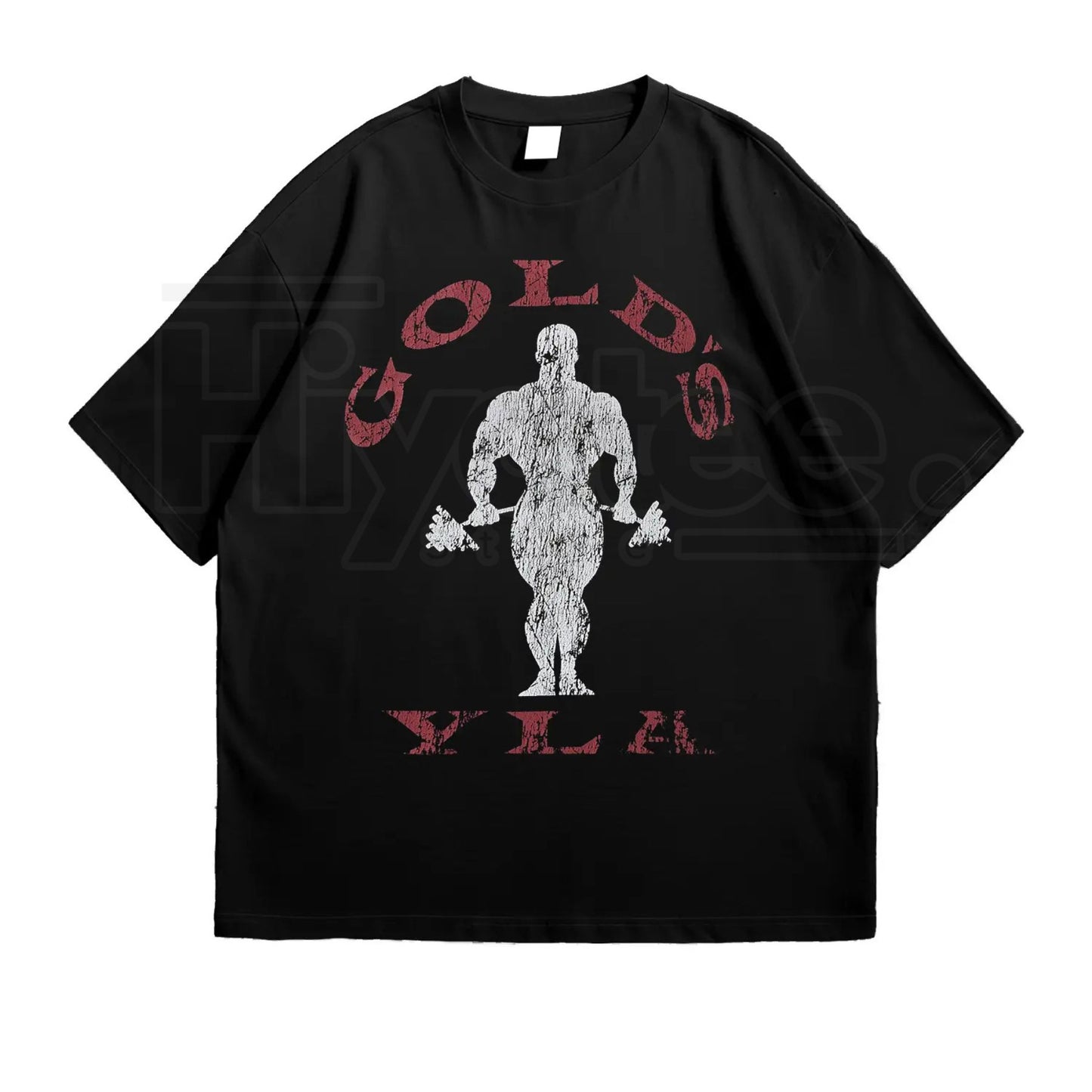 Gold's Gym Weightlifting Graphic Tee – Men's 100% Cotton Bodybuilding T-Shirt