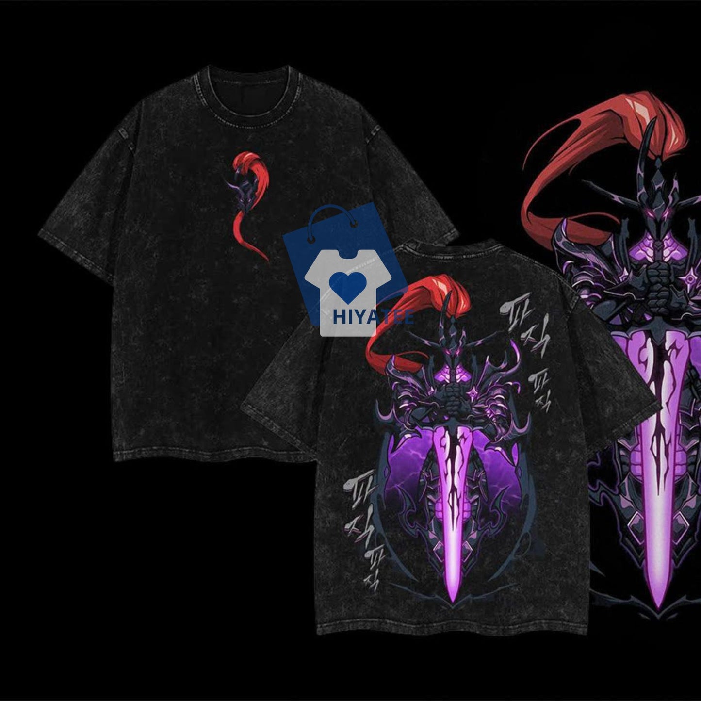 Solo Leveling Oversized Vintage Tee – Beru, Igris, Tusk & More!