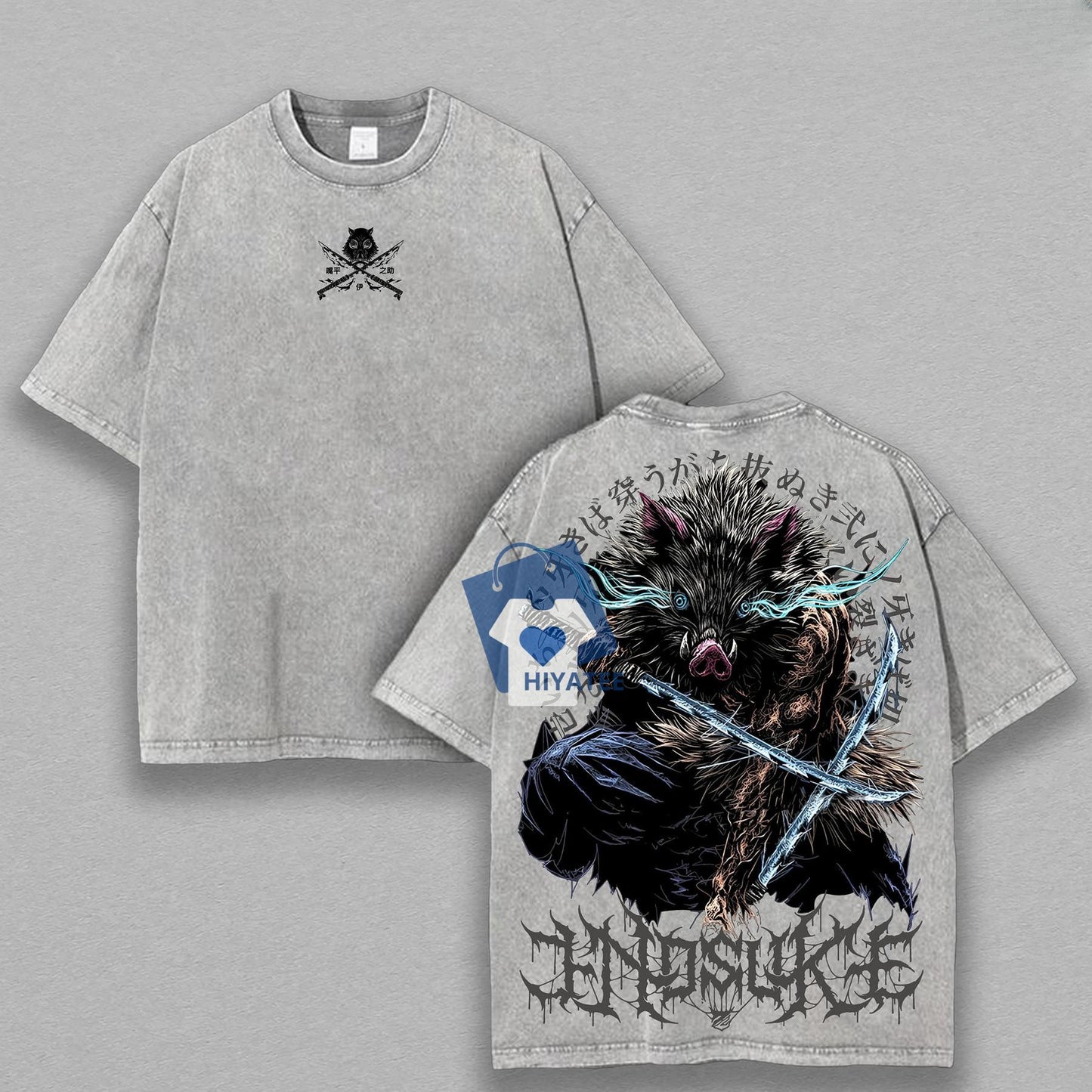 Demon Slayer T-Shirt – Inosuke & Tanjiro Vintage Anime Tee