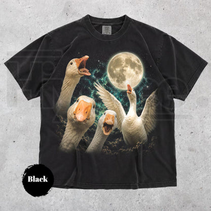 Vintage Goose Moon Shirt Silly Goose Graphic Tee