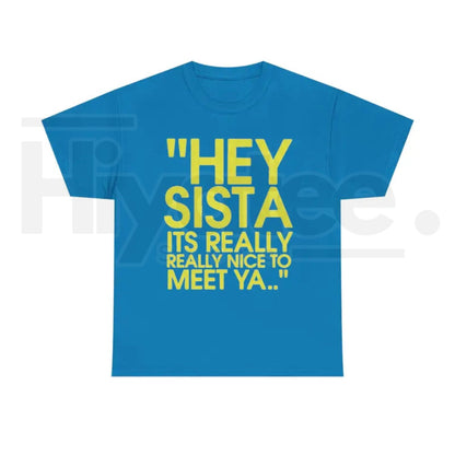 Hey Sista Graphic T-Shirt – Retro Groovy Sisterhood Floral Tee