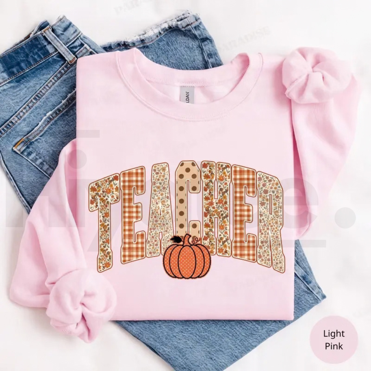 Retro Teacher Pumpkin Sweatshirt – Vintage Autumn Fall Educator Crewneck, Cute Halloween Teacher Sweater