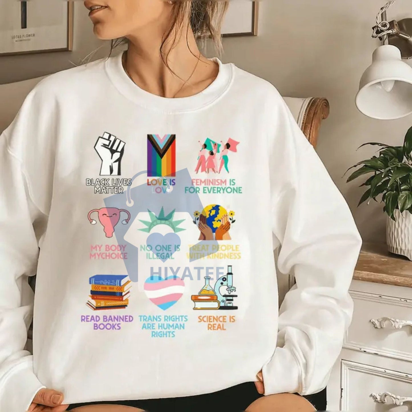 Idaho Teacher Everyone is Welcome Here Sweatshirt – Inclusion Equality Protest Crewneck, Unisex Warm Winter Top