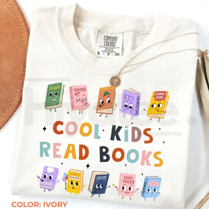 Cool Kids Read Books Shirt – Teacher & Librarian Gift, Kindergarten Reading Tee