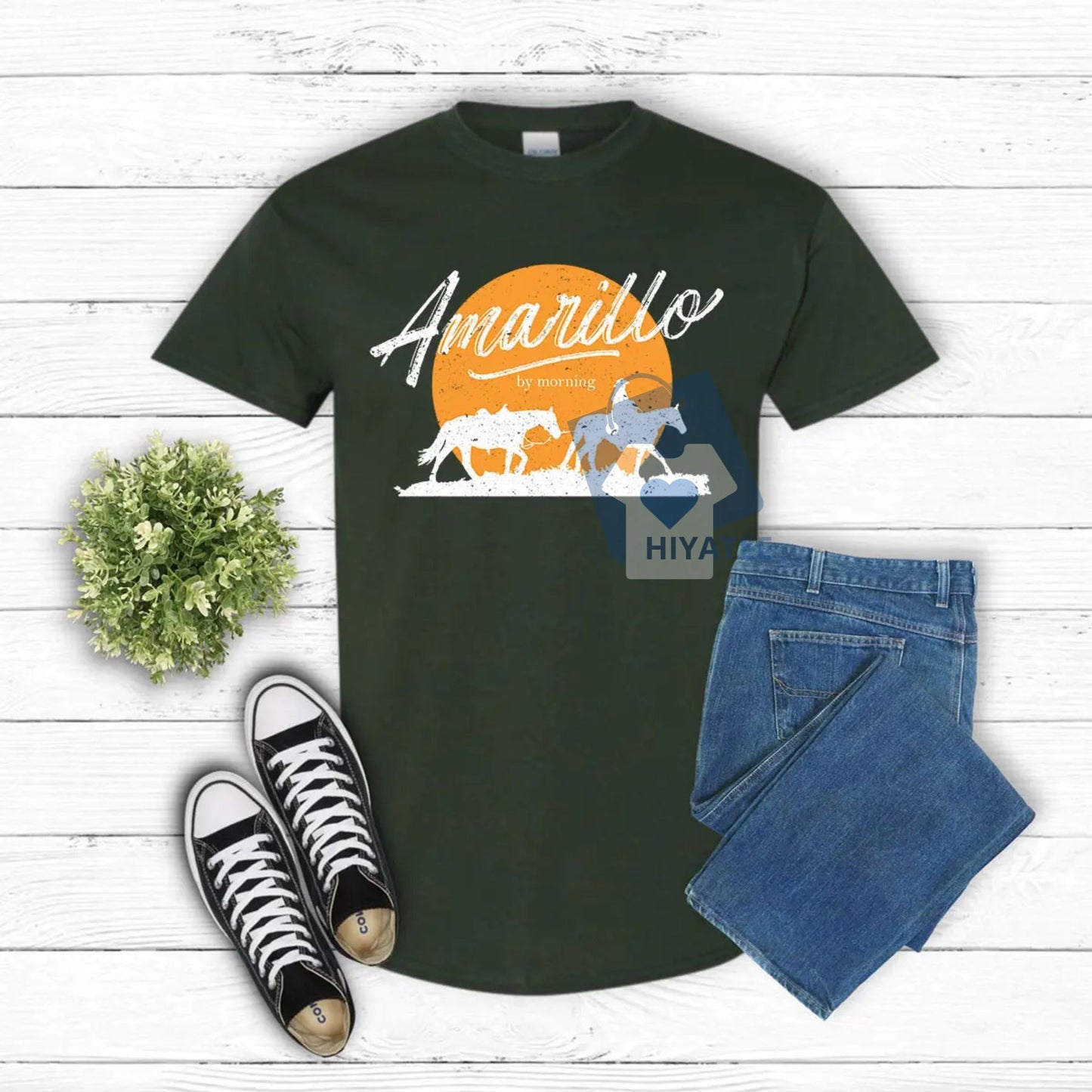 Amarillo By Morning T-Shirt – Country Music Graphic Tee, Western Rodeo Festival Shirt for Women & Men