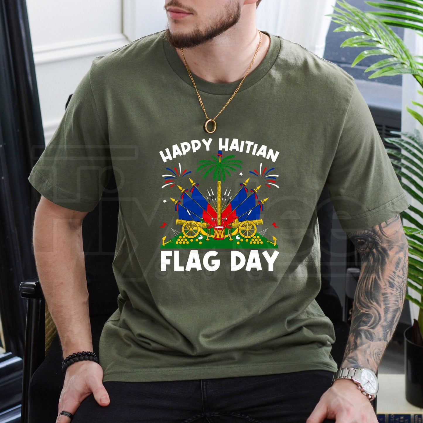 "Haitian Flag Day" Heritage – Unisex Premium Cotton Pride Graphic Top