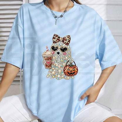 Vintage Stone Ghost T-Shirt – Weathered Spooky Cotton Tee