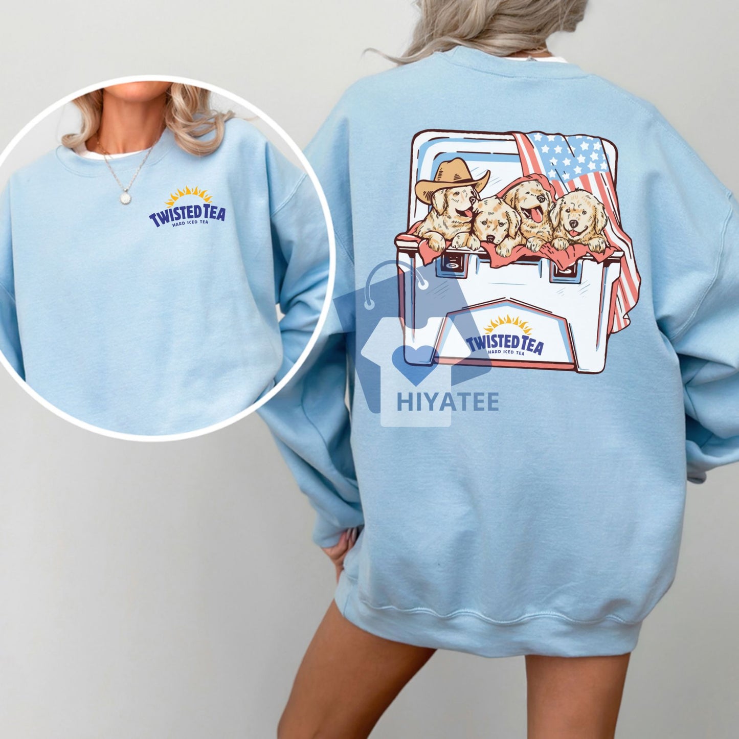 Dogs and Beer Sweatshirt – 4th of July Patriotic Pullover for Men & Women