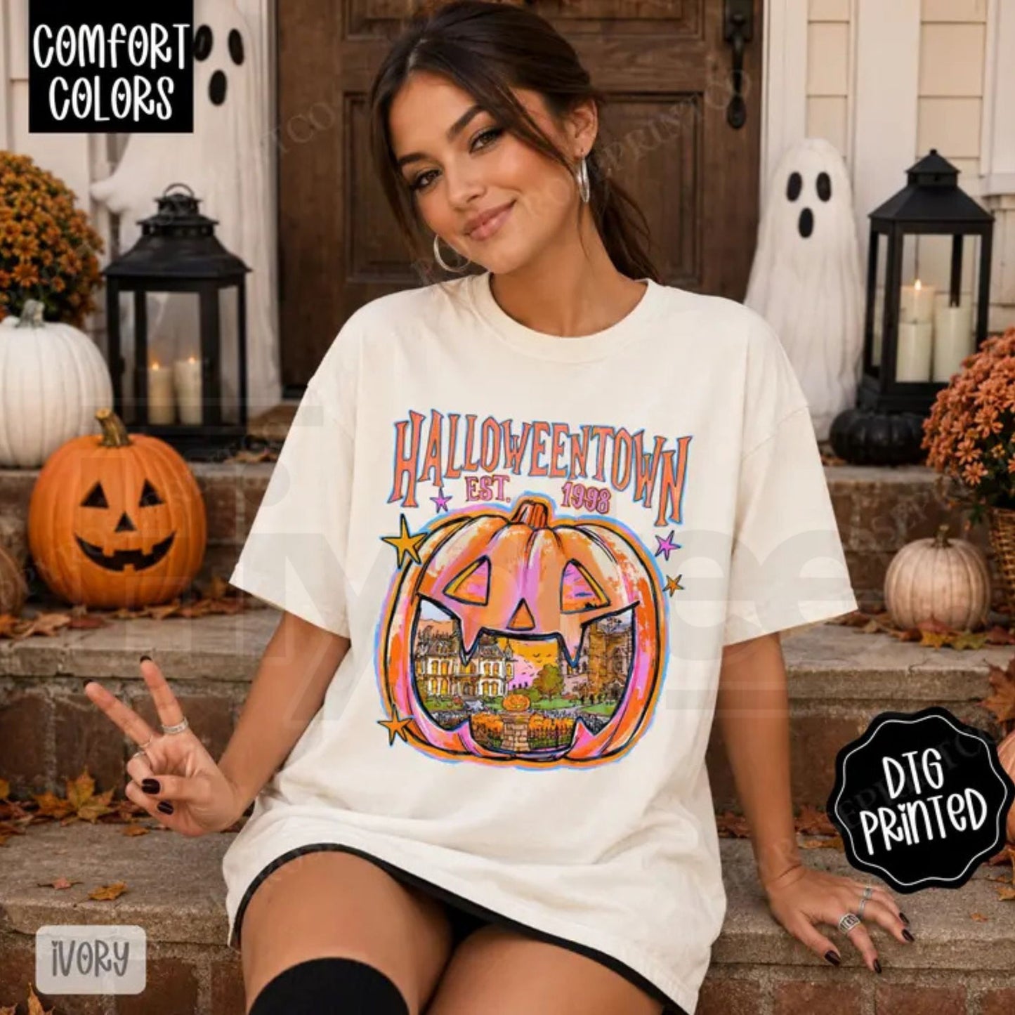 Halloweentown Comfort Colors Shirt Trendy Womens Fall Tshirt Gift for Her