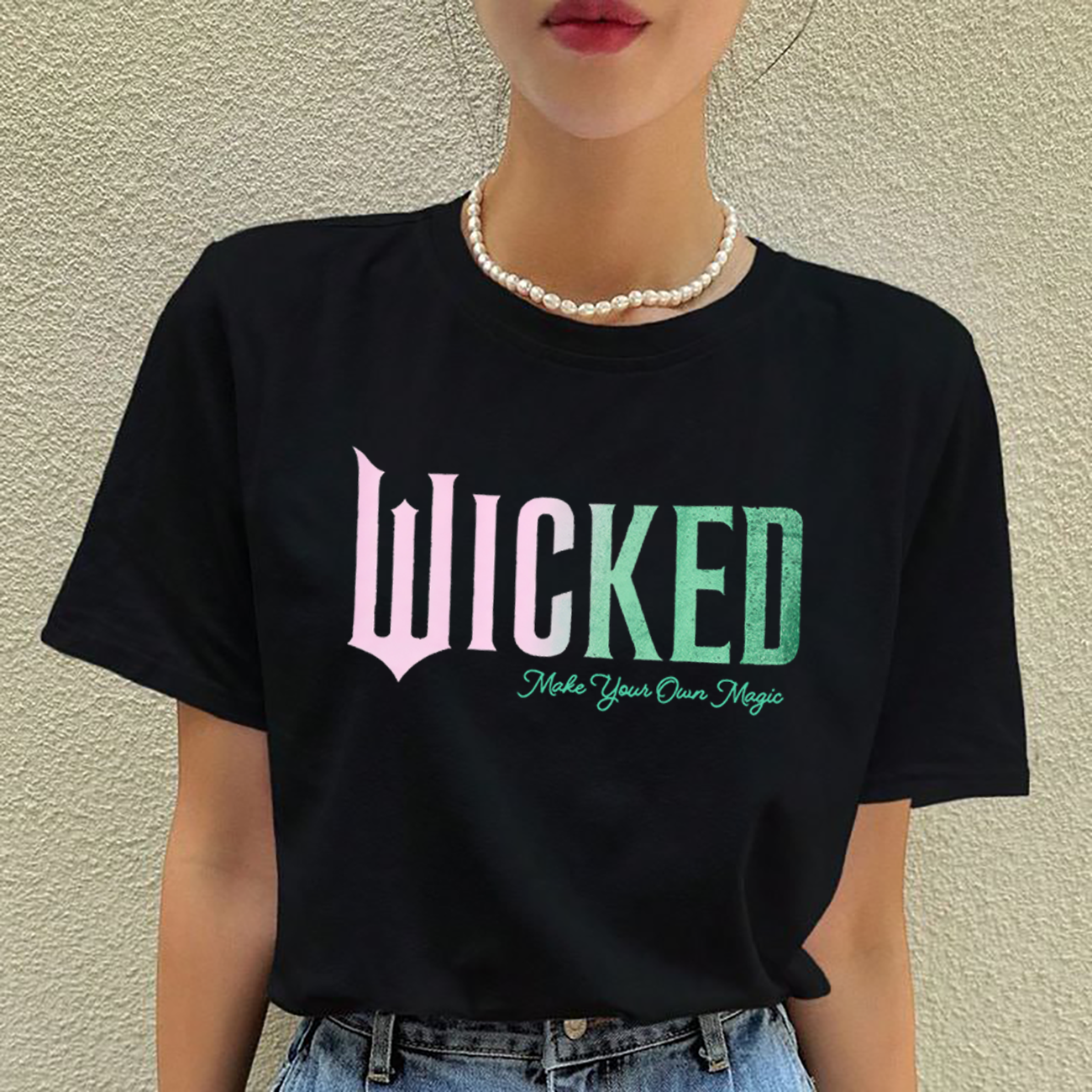 Wicked Toddler Girls Glitter Graphic Tee - Hiyatee