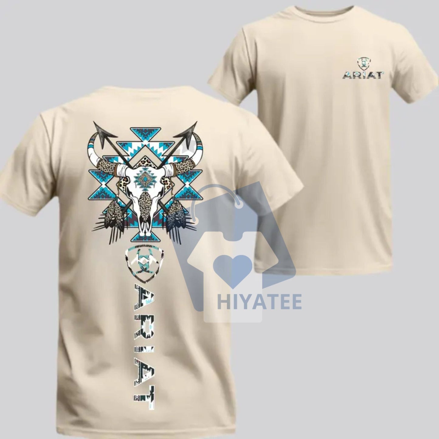 Ariat Western Tribal Bull Skull T-Shirt – Rodeo Style Graphic Tee
