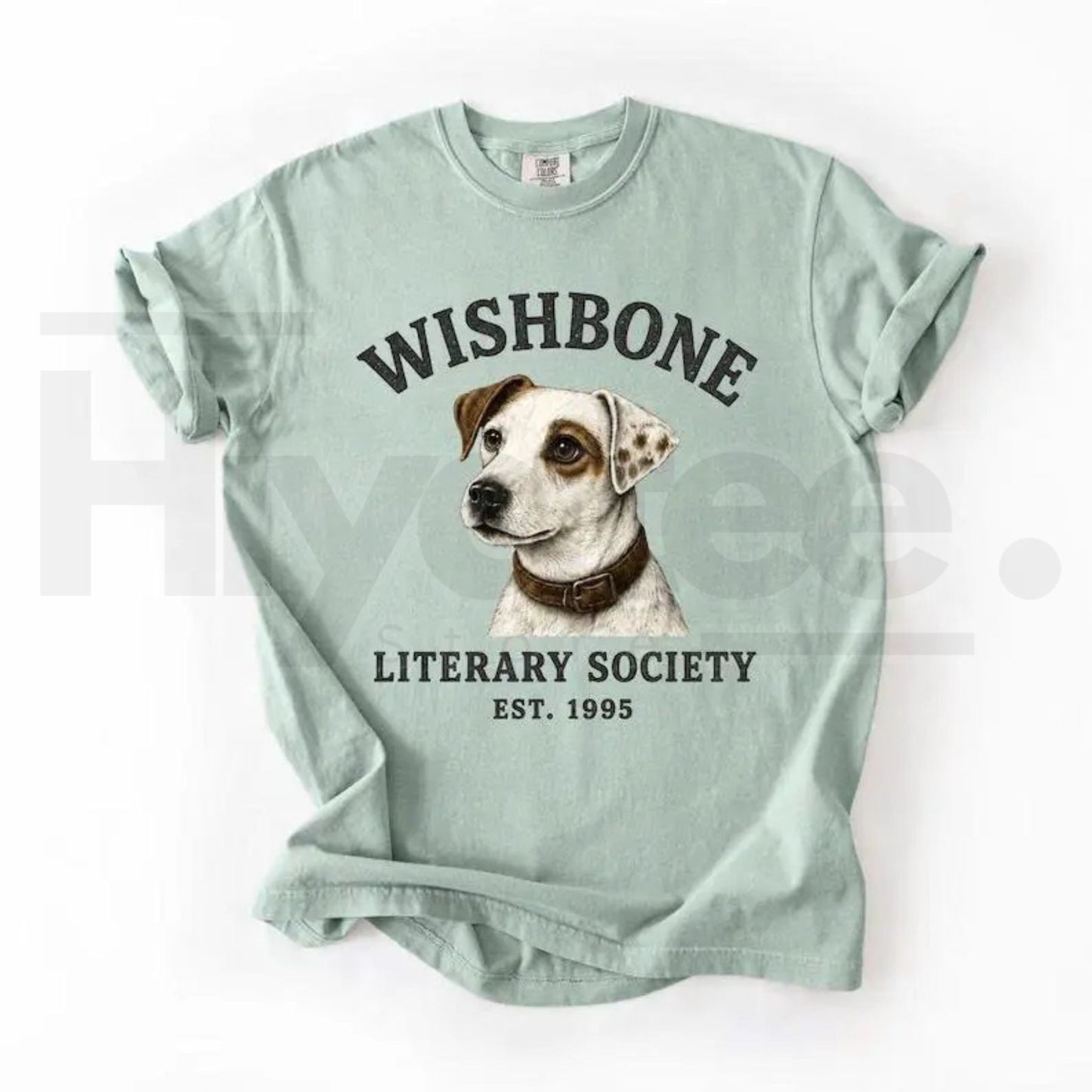 Comfort Colors Wishbone Dog T-Shirt – Vintage Literary Society Tee, Retro Aesthetic Book Lover Gift for Her