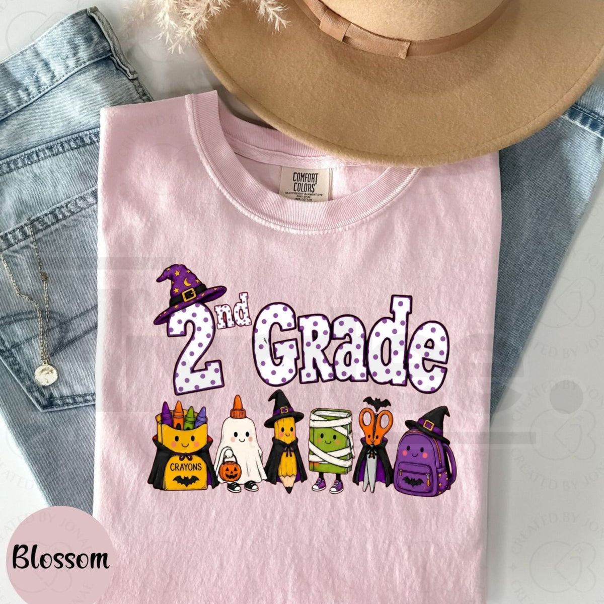 Comfort Colors All Grade Halloween Teacher Shirt Spooky Pencil Classroom Tee