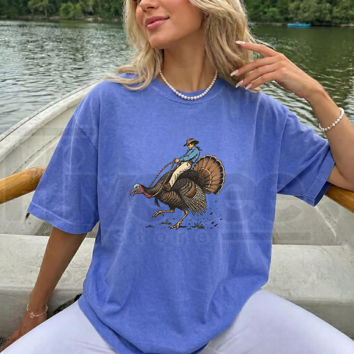 Comfort Colors Cowboy Turkey T-Shirt – Funny Western Rodeo Thanksgiving Tee