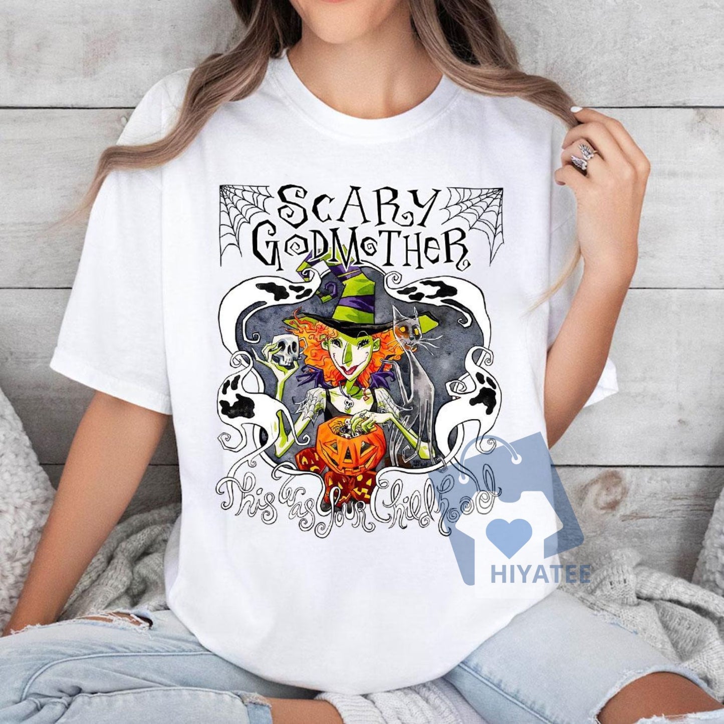 Scary Godmother Halloween Shirt – Vintage Movie-Inspired Horror Tee, Unisex Spooky Season Graphic T-Shirt