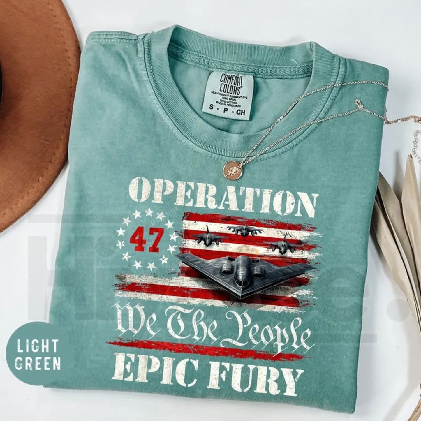 We The People Operation Epic Fury Shirt – B-2 Stealth Bomber Military Graphic, Patriotic Veteran Gift Unisex USA Apparel