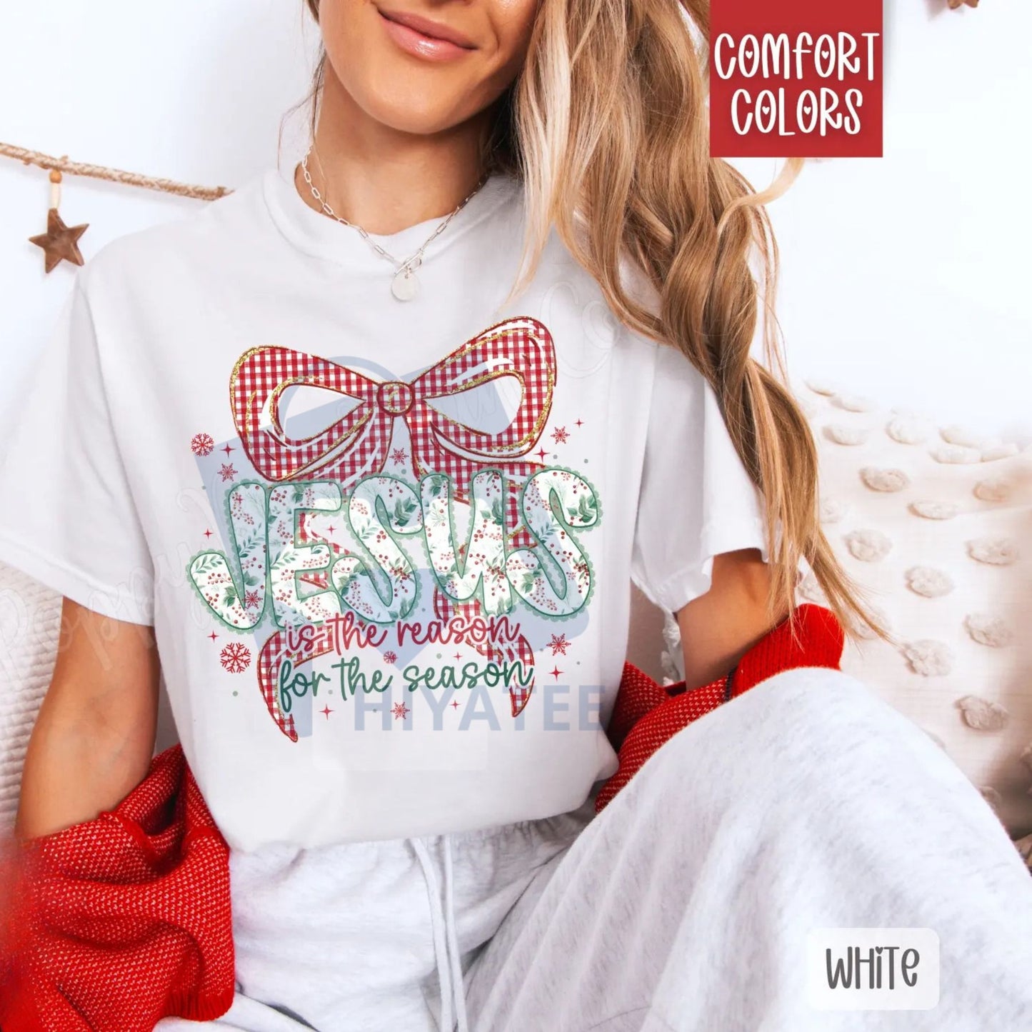 Jesus Is The Reason Shirt – Comfort Colors Trendy Women's Religious Christmas T-shirt, Faith Holiday Tee