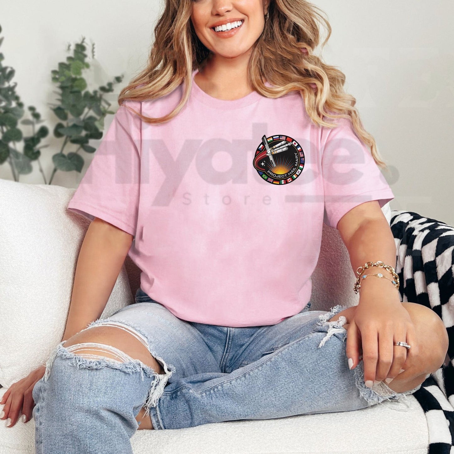 Ryan Gosling "Project Hail Mary" Cinematic T-Shirt – Ryland Grace Sci-Fi Graphic Tee, Premium 100% Cotton Minimalist Astronaut Top, Soft Heavyweight Space Exploration Shirt, Made in USA