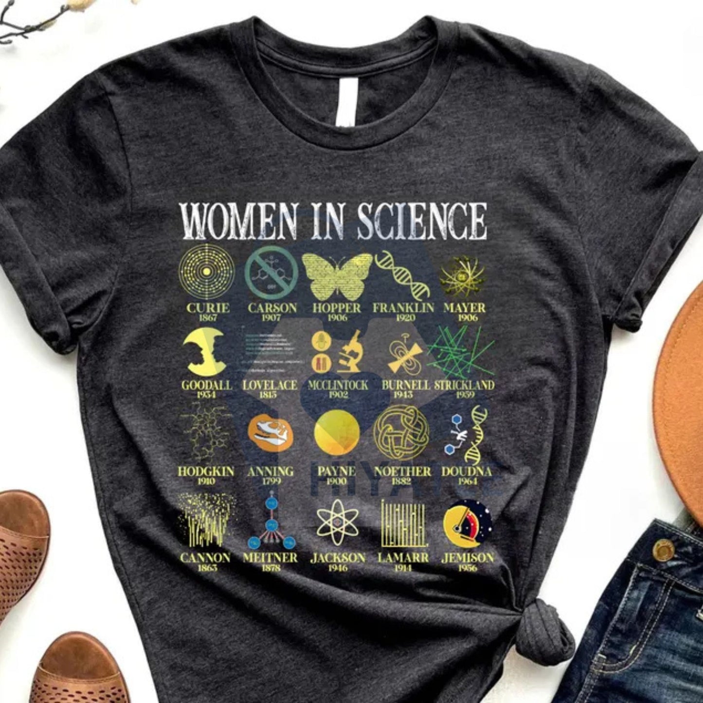Women in Science T-Shirt – Female Scientist STEM Graphic Tee