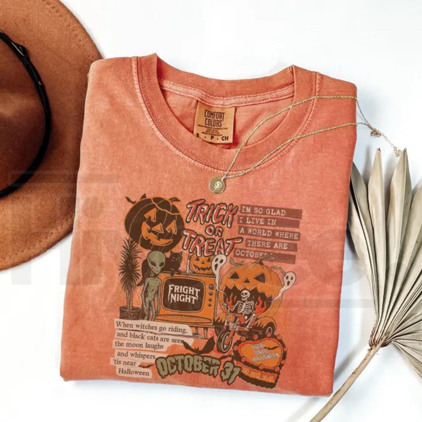 Comfort Colors Halloween Collage Shirt Retro Spooky Ghost Tee