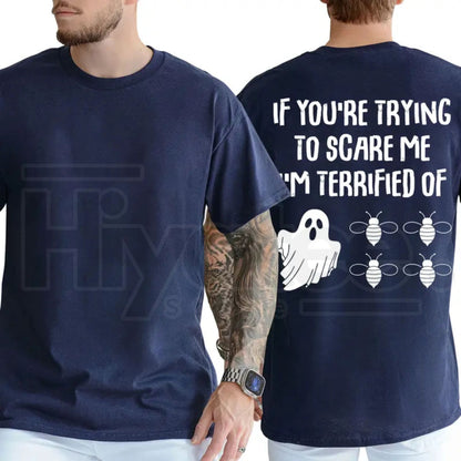 Funny Halloween Ghost Bee T-Shirt – Boo Bee Graphic Tee