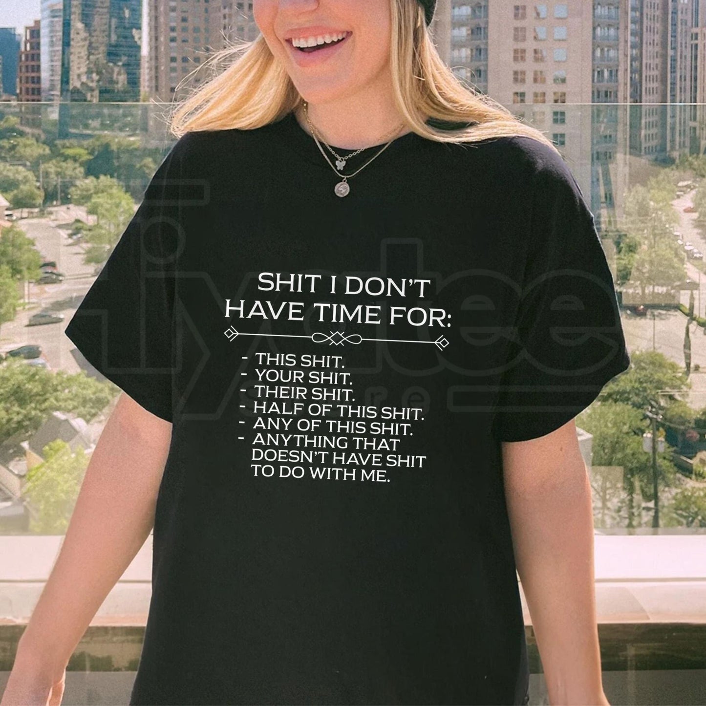 "Shit I Don't Have Time For" – Men's Relaxed Street Style Graphic Top