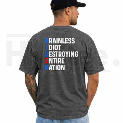 Political Humor Graphic T-Shirt – Sarcastic Daily Casual Cotton Menswear Tee