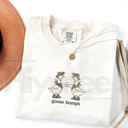 Comfort Colors® Goose Bumps Western T-Shirt – Funny Silly Goose Cowboy Tee