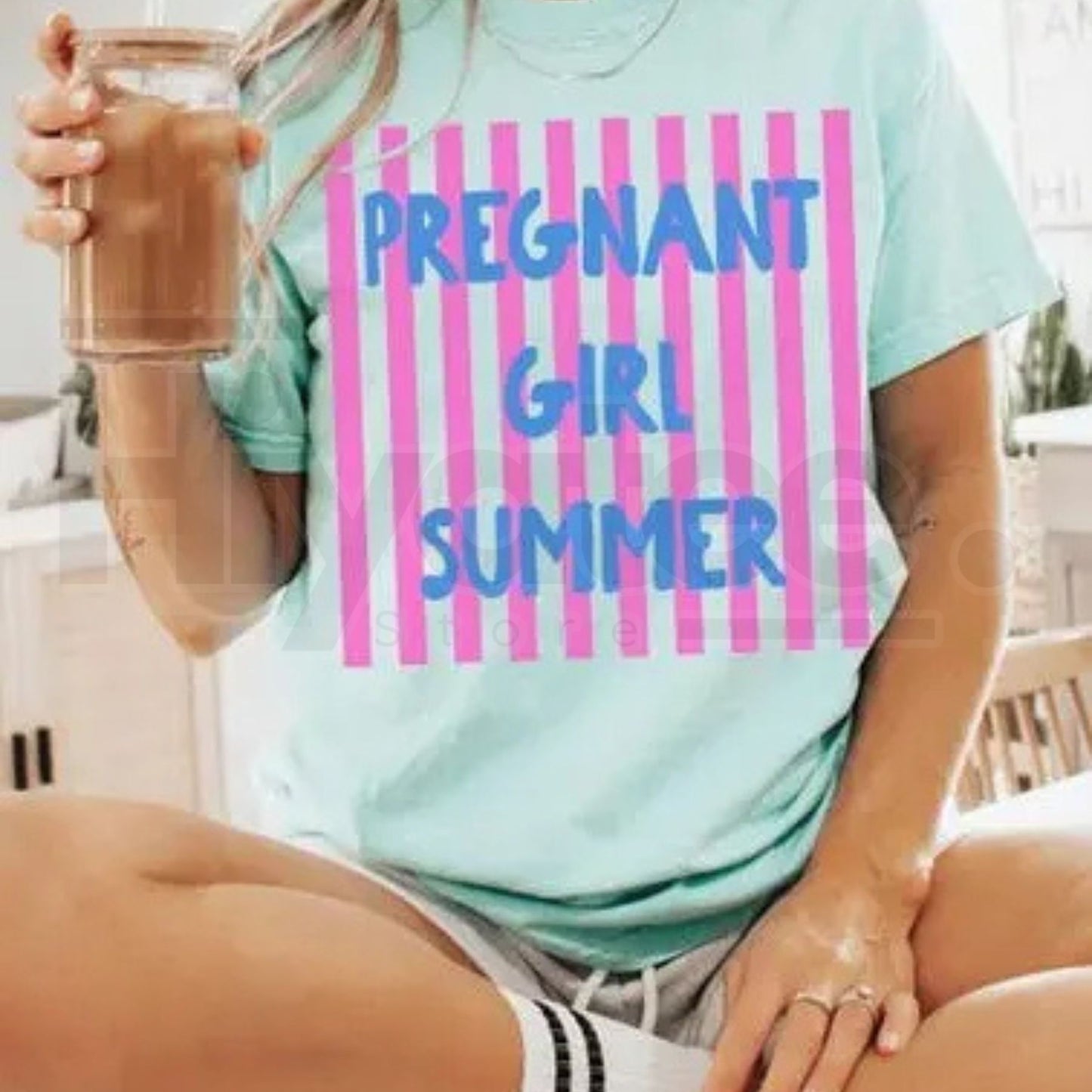 Comfort Colors® Summer Pregnancy Announcement T-Shirt – First Baby Reveal Tee & Mother’s Day Gift