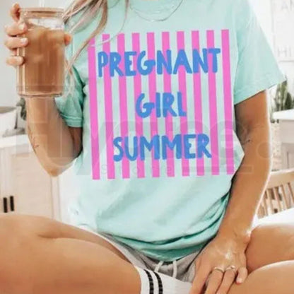 Comfort Colors® Summer Pregnancy Announcement T-Shirt – First Baby Reveal Tee & Mother’s Day Gift