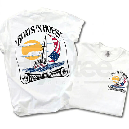 Comfort Colors® Boats and Hoez Tee – Retro Step Brothers Movie T-Shirt