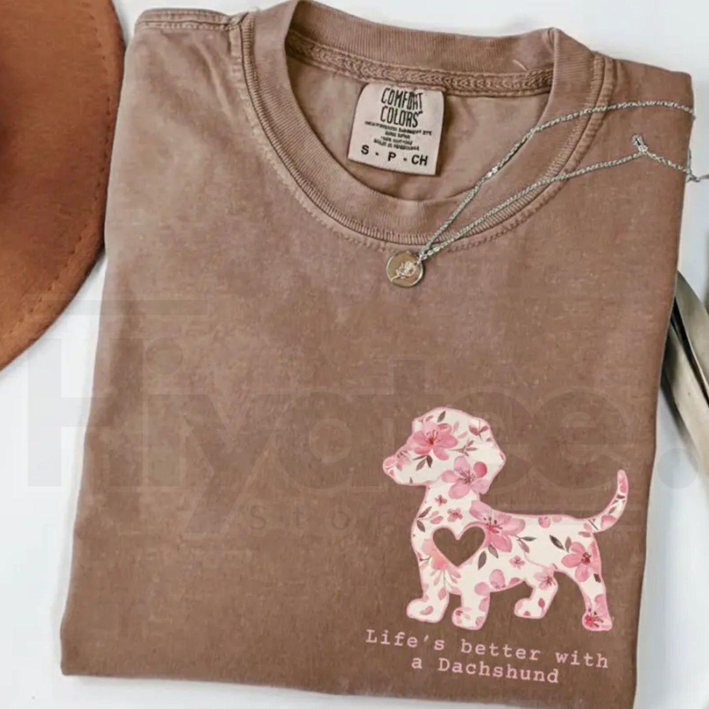 Comfort Colors® Dachshund Floral Shirt