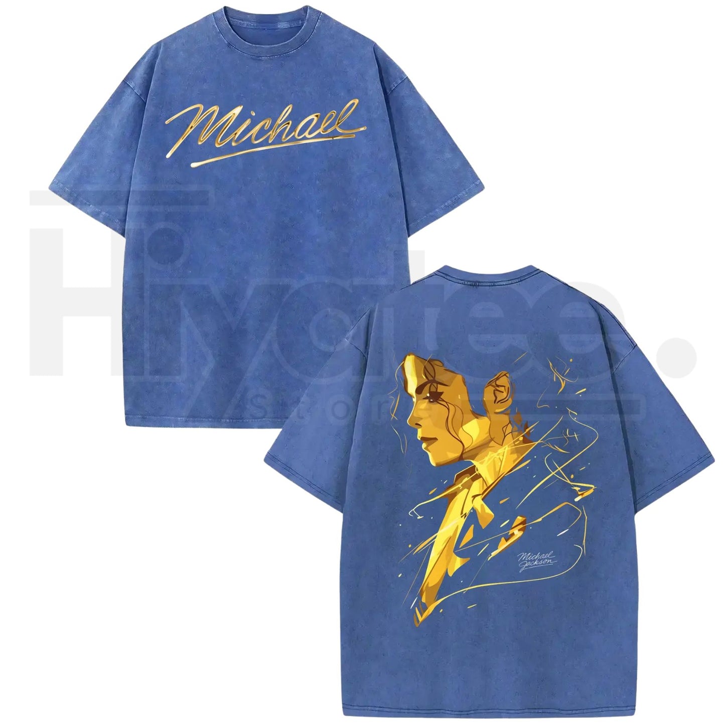 Michael Jackson "King of Pop" Vintage Washed T-Shirt – Double-Sided Retro Graphic Tee
