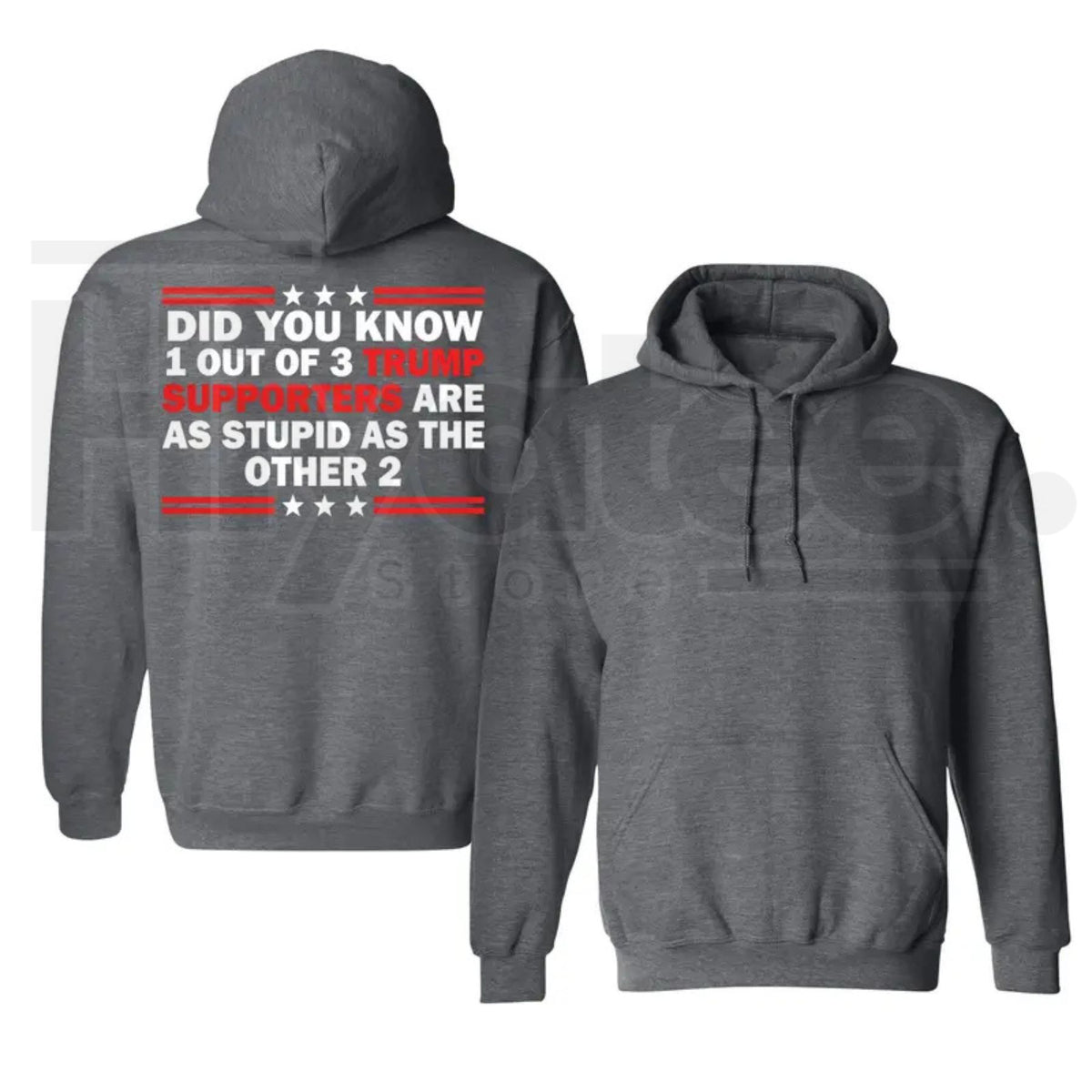 "Funny Did You Know 1 Out Of 3" Trump Hoodie – Satirical Political Graphic Pullover