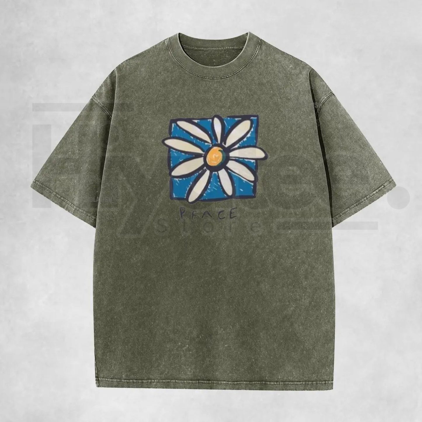 Holafish Acid Vintage Washed T-Shirt – Premium Relaxed Fit Unisex Graphic Tee