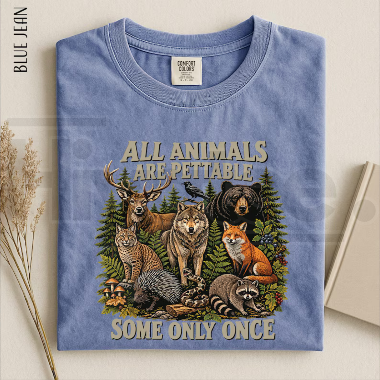 All Animals Are Pettable Some Only Once Shirt Funny Wildlife Animal Tee