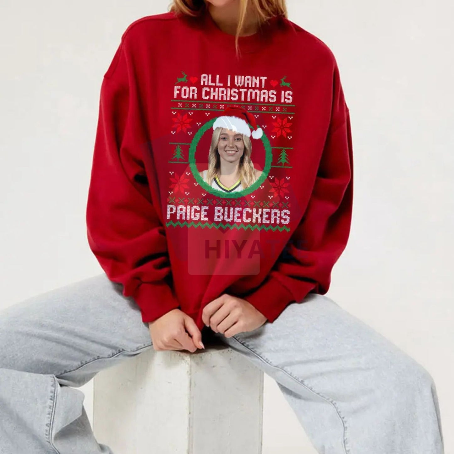 All I Want For Christmas is Paige Bueckers Sweatshirt: Basketball Fan Lover Unisex 100% Cotton Classic Fit, All Seasons NCAA Pullover