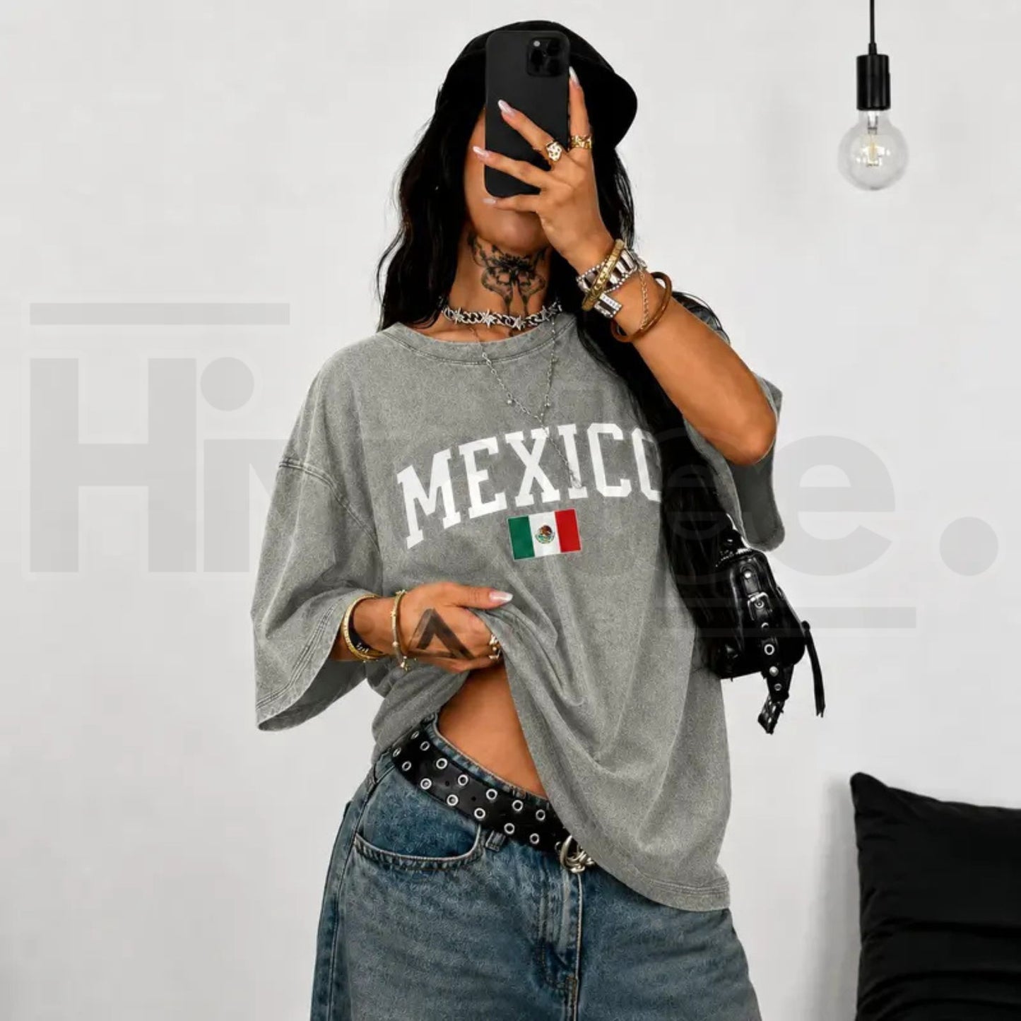 Distressed Mexico Vintage T-Shirt – Snow Washed Mexican Flag Graphic Tee