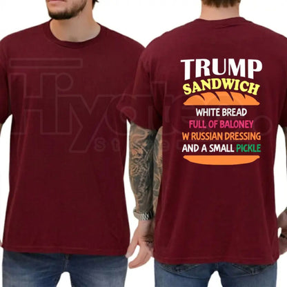 Trump Sandwich T-Shirt – Funny Political Graphic Tee, Sarcastic Liberal & Democrat Statement Shirt