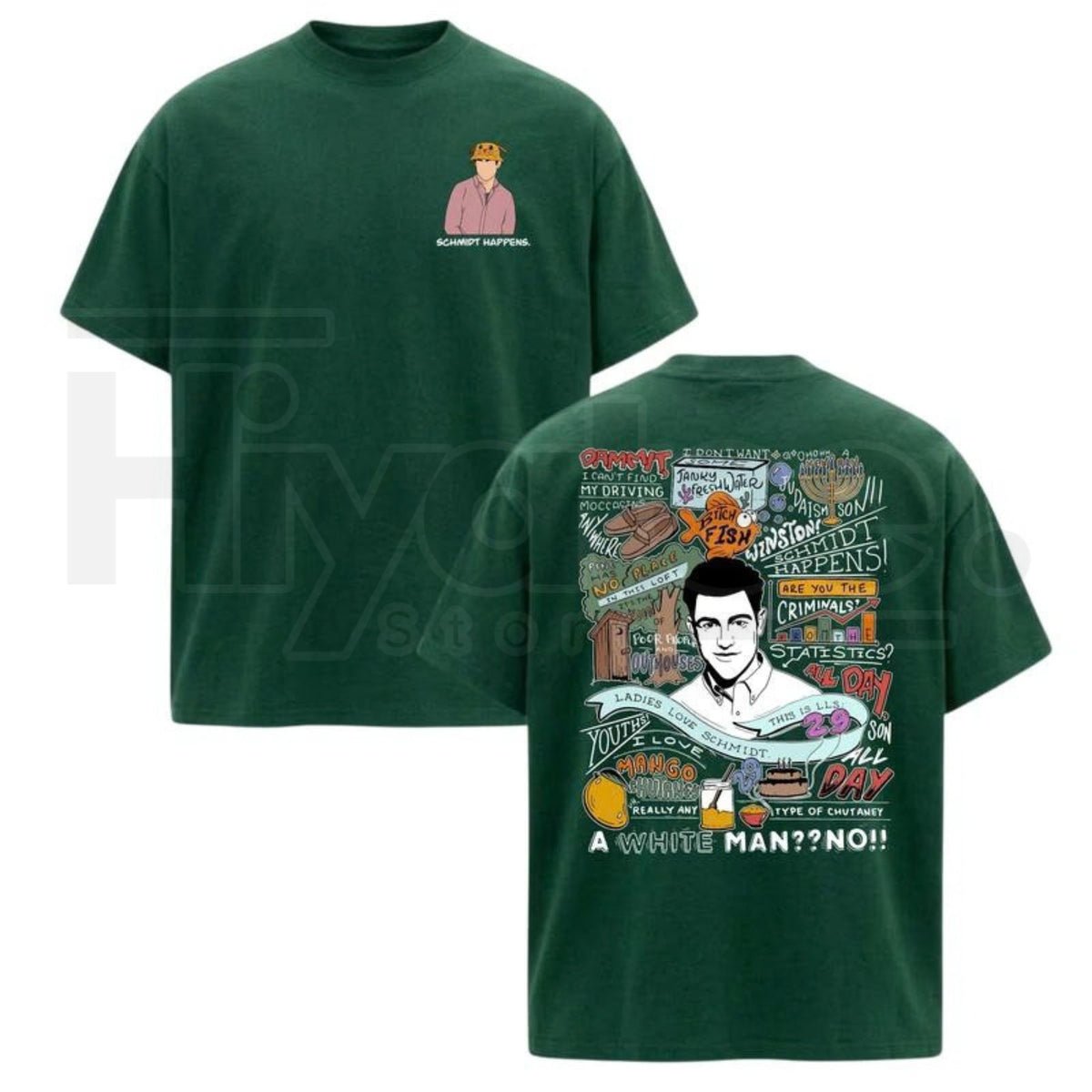 Schmidt Happens Quote T-Shirt – New Girl TV Show Vintage Graphic Tee