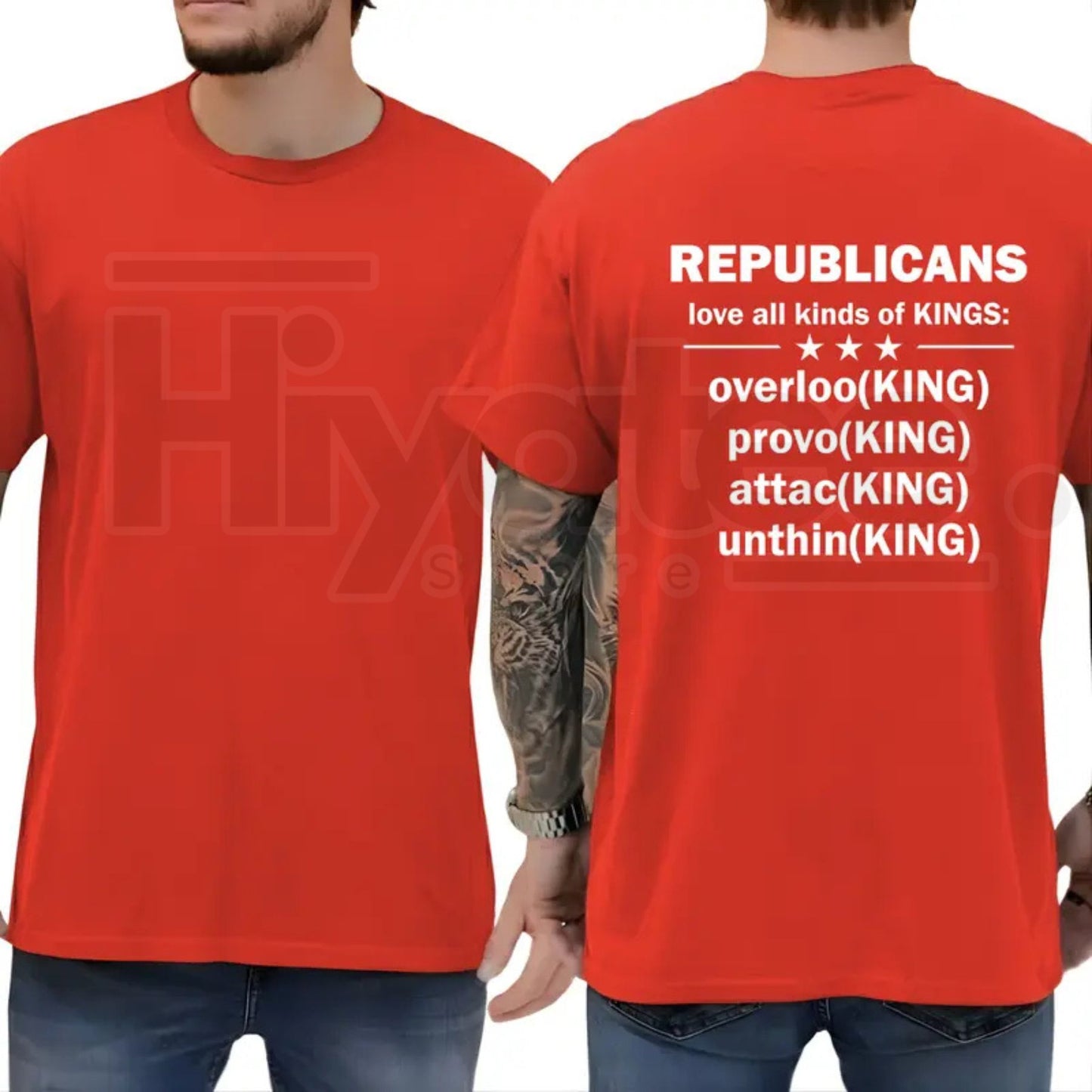"Republicans Love Kings" – Funny Sarcastic Political Liberal Top