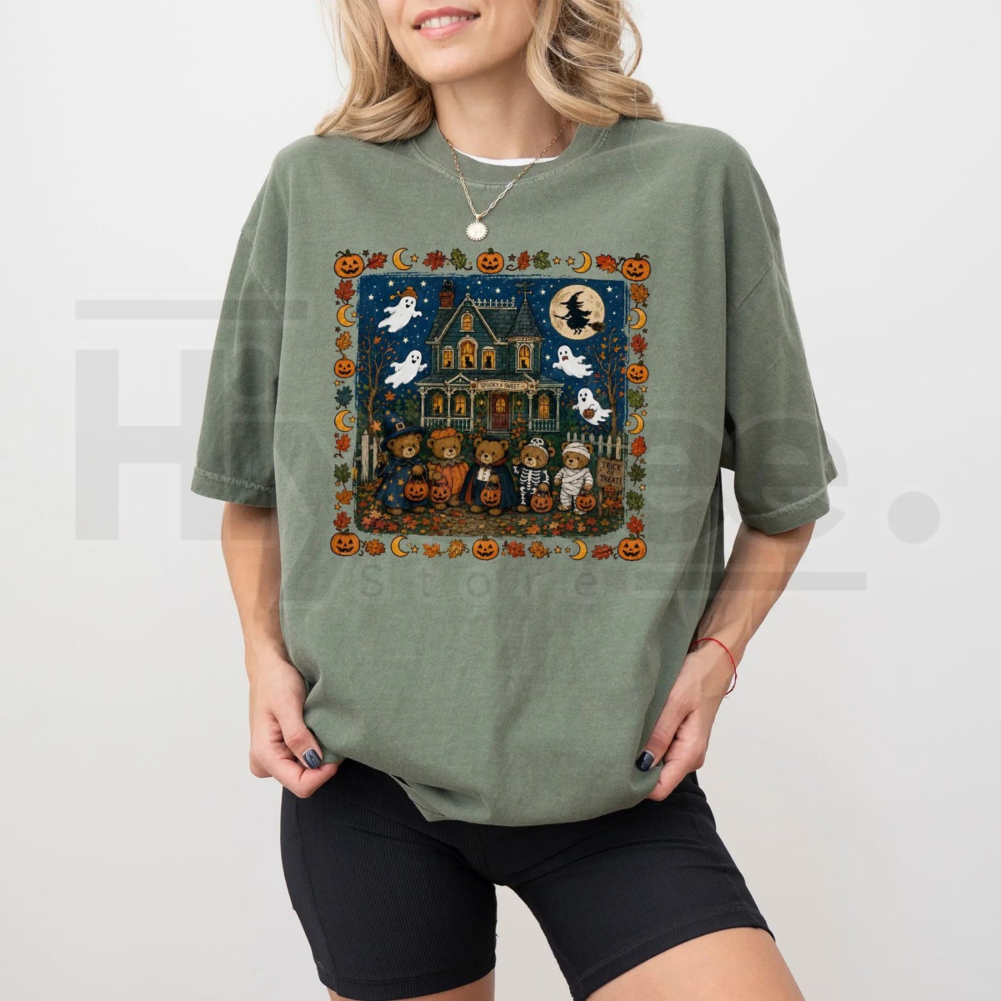ChicCotton Vintage 90s Bears Halloween Comfort Colors Shirt
