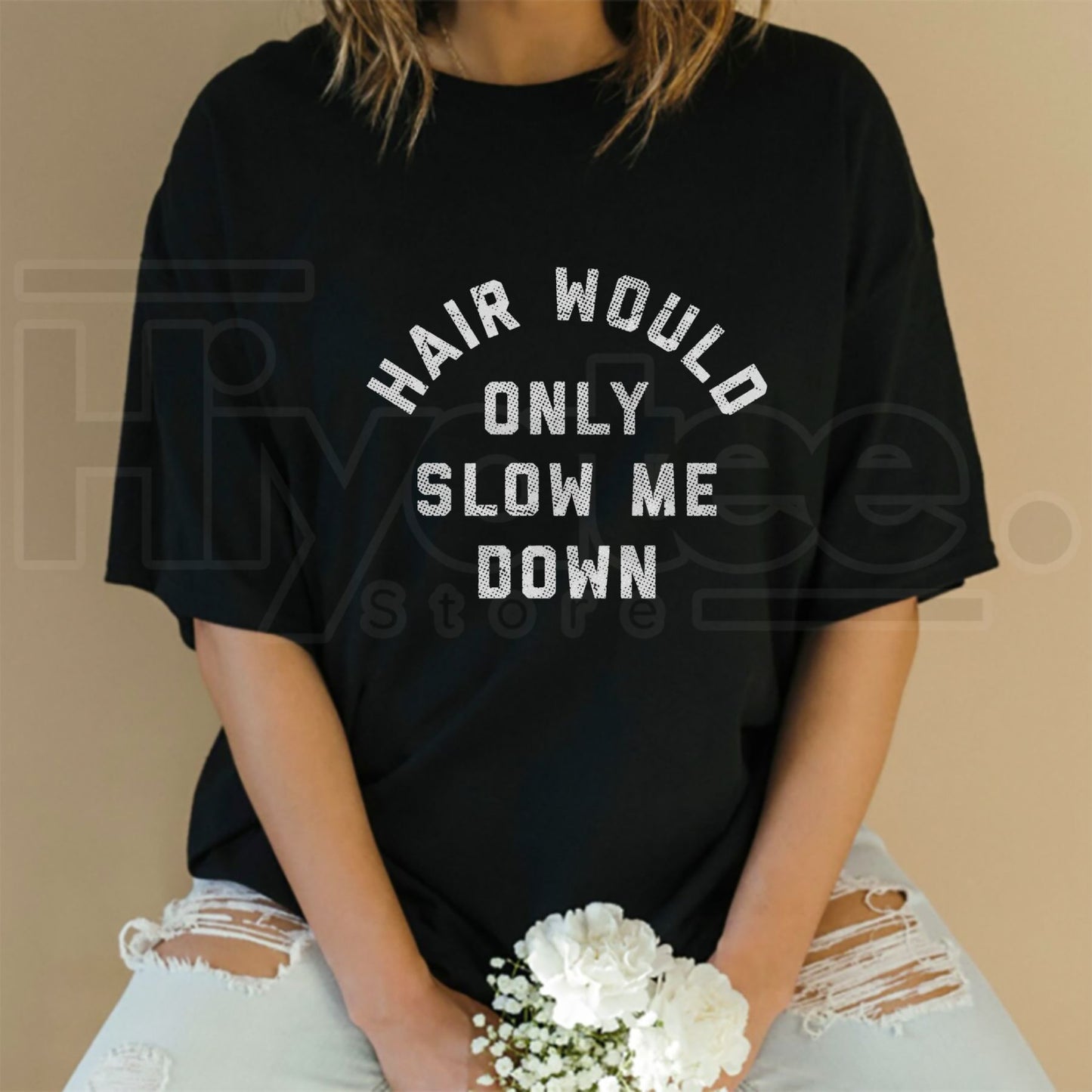 Hair Would Only Slow Me Down T-Shirt – Funny Sarcastic Bald Graphic Tee, Men's Aerodynamic Humor Shirt
