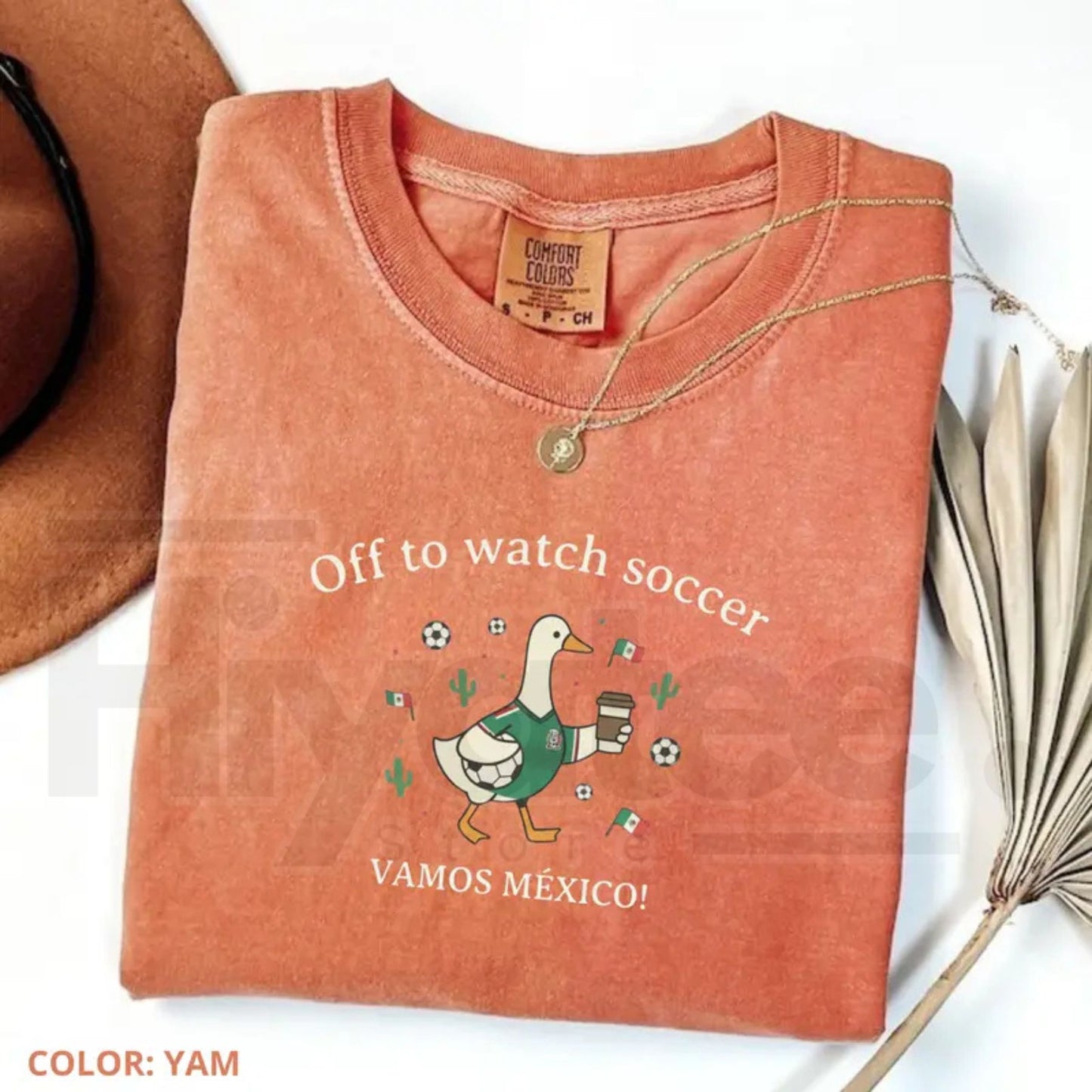 Off To Watch Soccer Mexico Shirt – Funny Duck Football Tee, Vamos Mexico Fan Shirt, Cute Soccer Lover Gift