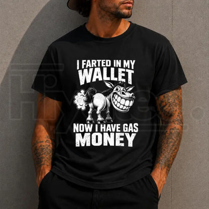 Funny Donkey Gas Money T-Shirt – High Gasoline Prices Joke Graphic Tee