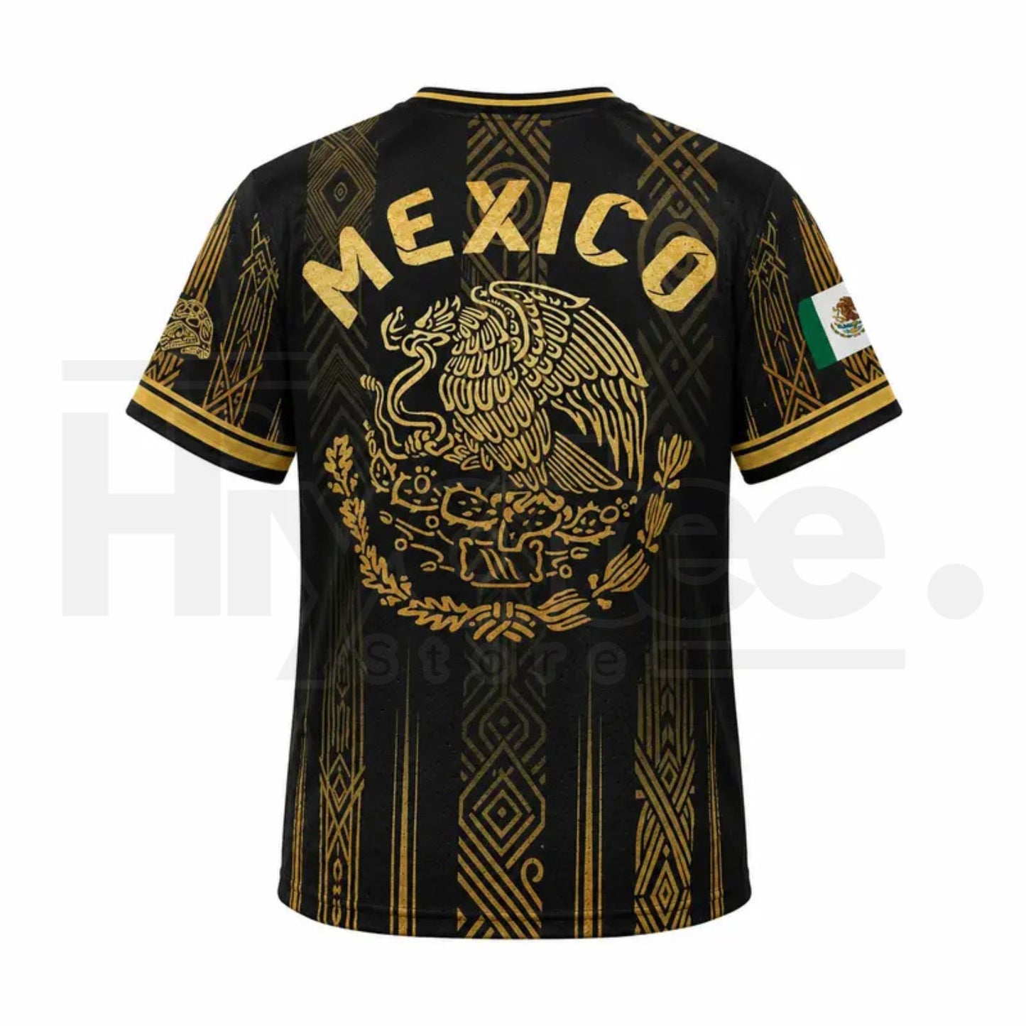 Men's Mexican Aztec Soccer Top – Mexico 2026 Jersey, Casual Sports Fan Gear for Game Day & Training